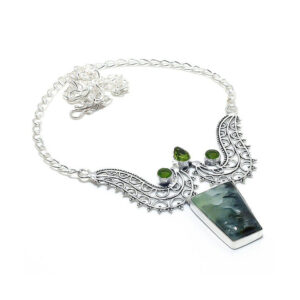 Silver Square Cubic Zirconia Necklace