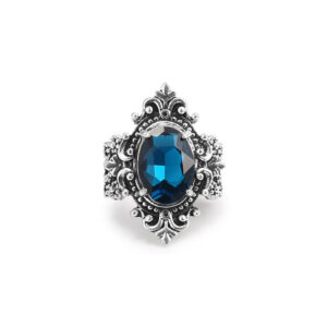 Elegant Women Silver Blue Sapphire